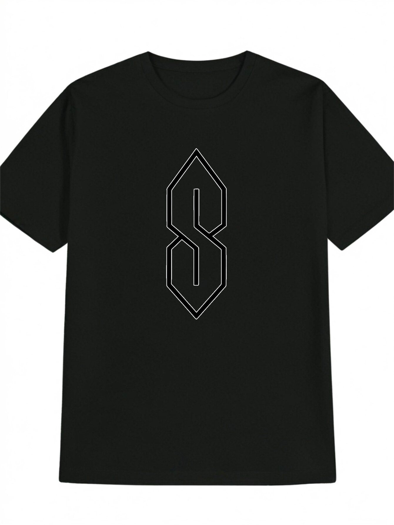 Men Formal Wear All Black - Camiseta Masculina 2026 com Estampa Geométrica