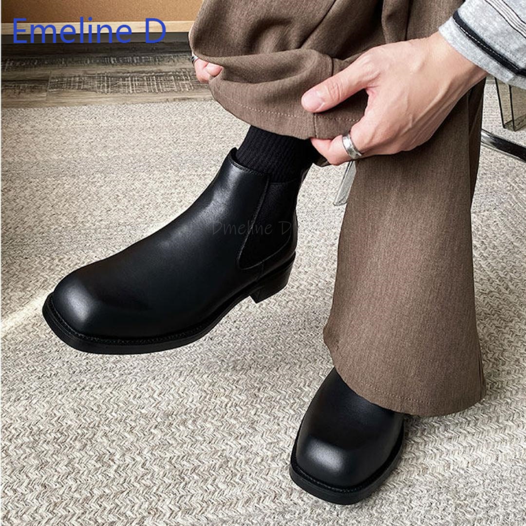 Botas Chelsea de bico quadrado - Formal Men Daily Wear Footwear avaliação e preço