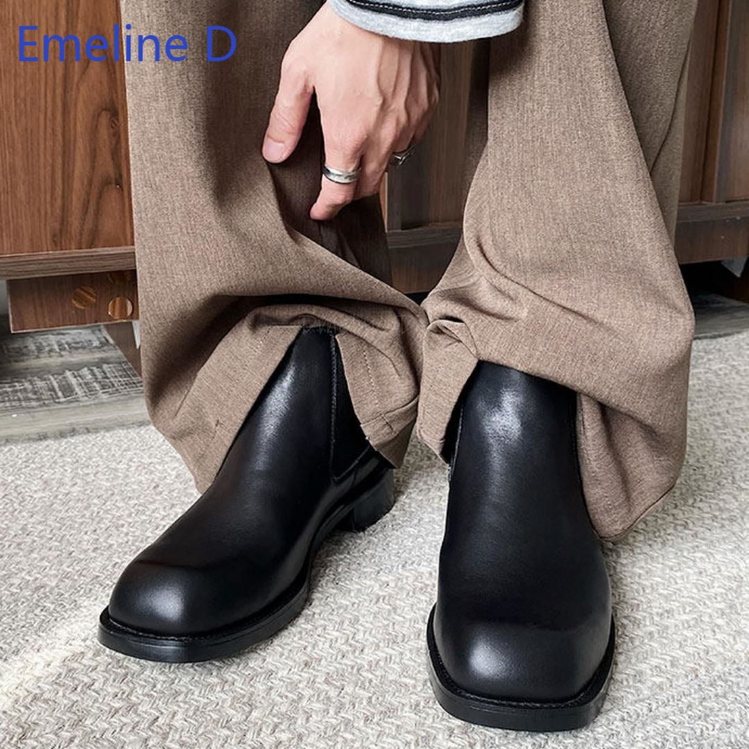 Botas Chelsea de bico quadrado - Formal Men Daily Wear Footwear avaliação e preço