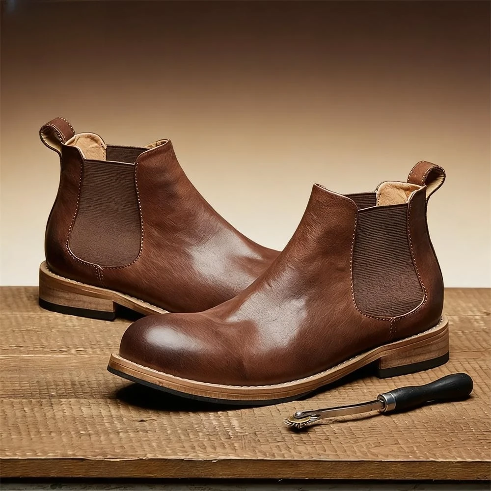 Botas Chelsea Masculinas com E - Formal Men Daily Wear Footwear avaliação e preço