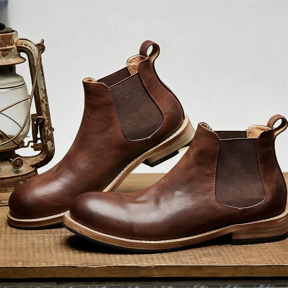 Botas Chelsea Masculinas com E - Formal Men Daily Wear Footwear avaliação e preço