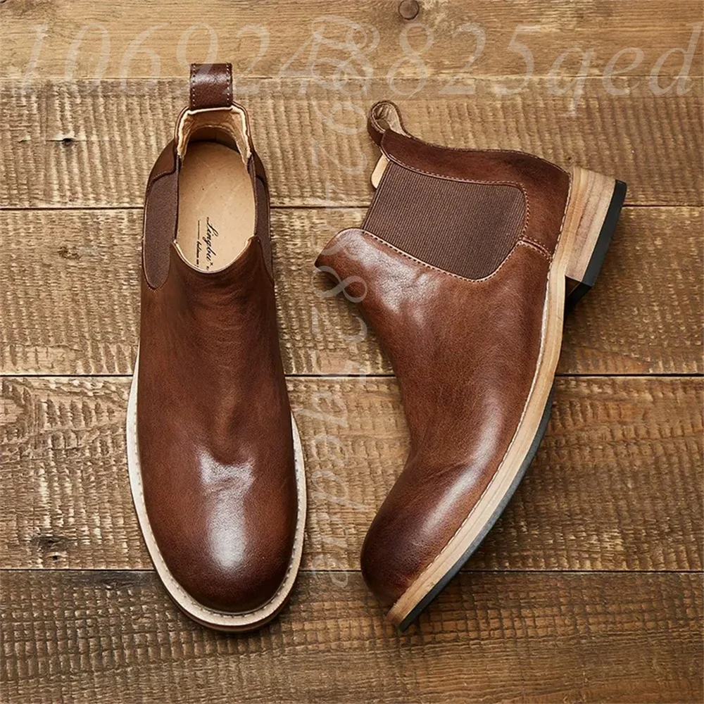 Botas Chelsea Masculinas com E - Formal Men Daily Wear Footwear avaliação e preço