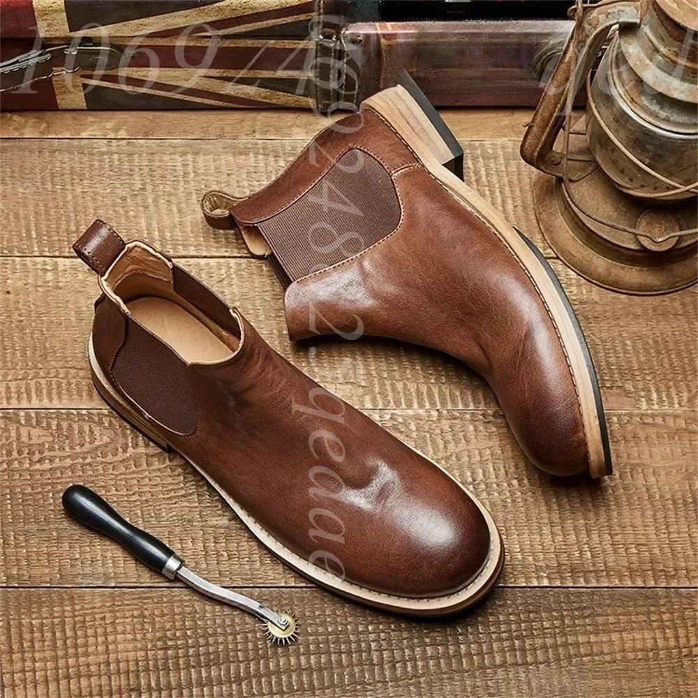 Botas Chelsea Masculinas com E - Formal Men Daily Wear Footwear avaliação e preço