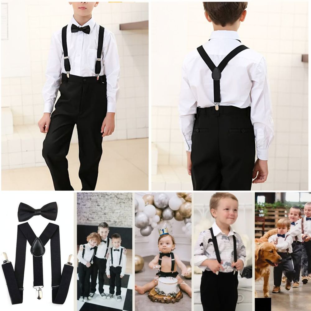 Suspensórios elásticos com pad - Men'S Formal Wear With Suspenders avaliação e preço