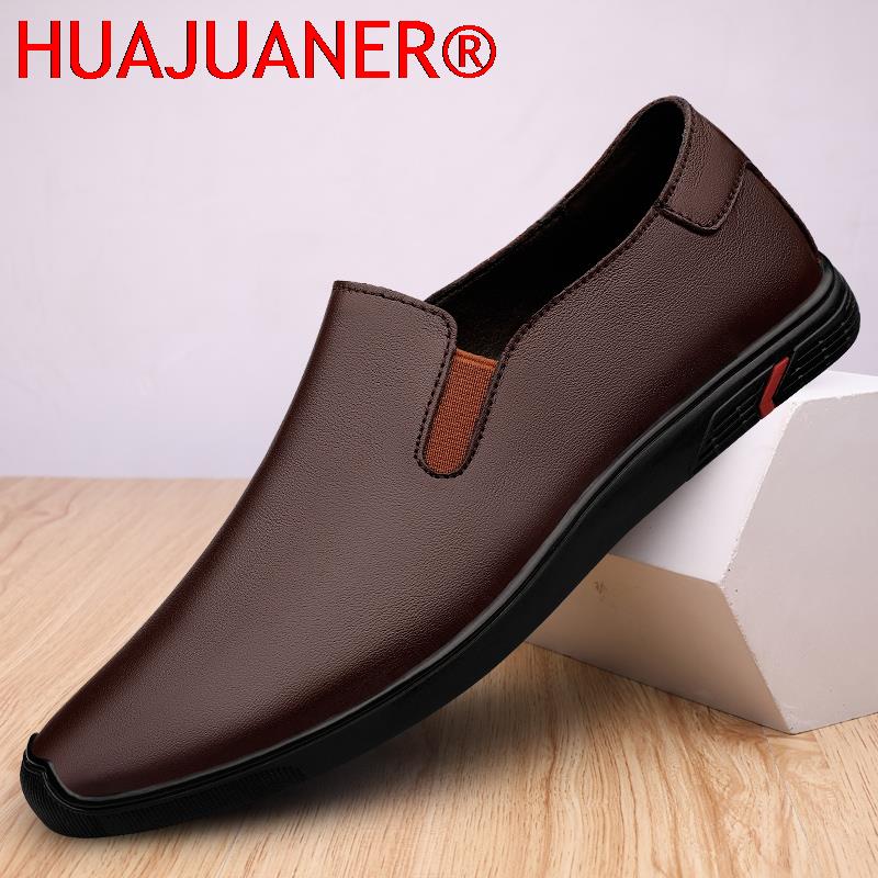 Sapatos de couro genuíno mocas - Men Formal Wear All Black avaliação e preço